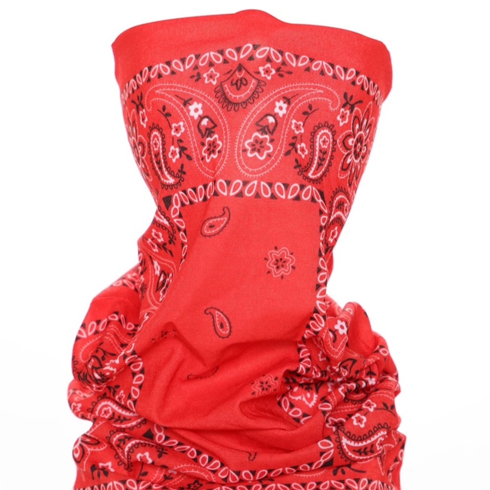 Red bandana face mask